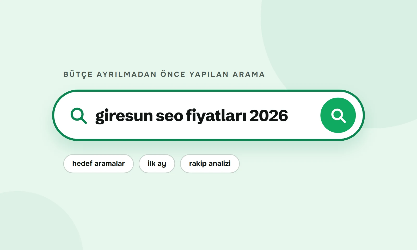 Giresun SEO fiyatları 2026 araması